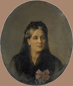 Porträtt av prinsessan Maria Alexandrovna Dolgorukaya, född Apraxina 1816-1892, andra halvan av de 19 av Unbekannt