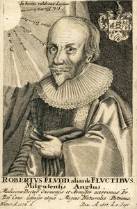 Porträtt av Robert Fludd 1574-1637, 1600-talet av Unbekannt