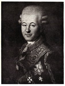 Porträtt av Semyon Zorich 1745-1799, Katarina den storas favorit, tidigt 1800-tal. av Unbekannt