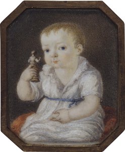 Porträtt av Sergey Ivanovich Volkov som barn, ca 1808 av Unbekannt