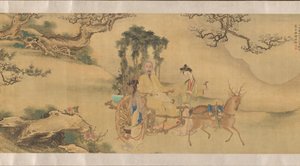 Porträtt av Shaoyu i skepnad av Liu Ling, ca. 1795. av Unbekannt
