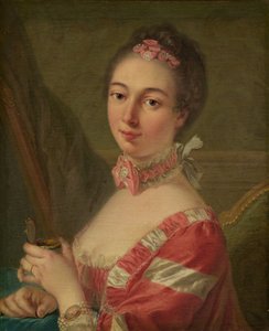 Porträtt av en dam, 1700-talet. av Unbekannt