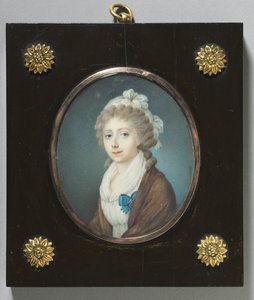 Porträtt av en adelsdam, ca. 1795. av Unbekannt