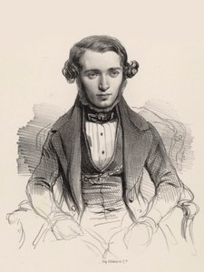 Porträtt av pianisten och kompositören Jacob Rosenhain 1813-1894, 1845. av Unbekannt