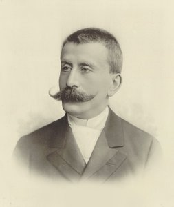 Porträtt av pianisten och kompositören Moritz Moszkowski 1854-1925. av Unbekannt