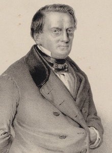 Porträtt av kompositören Franz Lachner 1803-1890, 1850. av Unbekannt