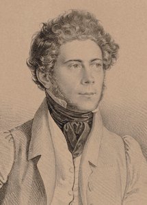 Porträtt av kompositören Joseph Lanner 1801-1843, 1830. av Unbekannt