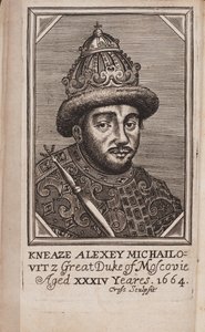Porträtt av tsaren Alexis I Mikhailovich av Ryssland 1629-1676 Från: The Present State of Russia av Samuel Collins, 1664 av Unbekannt