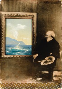 Porträtt av konstnären Ivan Aivazovsky 1817-1900, 1889 av Unbekannt