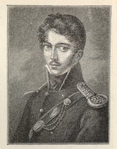 Porträtt av författaren Theodor Körner 1791-1813. av Unbekannt