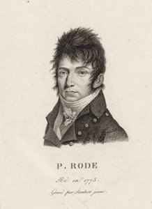 Porträtt av kompositören Pierre Jacques Joseph Rode 1774-1830. av Unbekannt