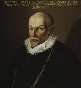 Porträtt av kompositören Roland de Lassus 1532-1594. av Unbekannt