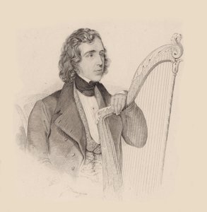 Porträtt av harpisten och kompositören Elias Parish Alvars 1808-1849, 1830. av Unbekannt