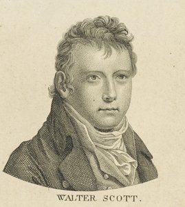 Porträtt av den historiska romanförfattaren och poeten Sir Walter Scott 1771-1832, ca. 1800. av Unbekannt