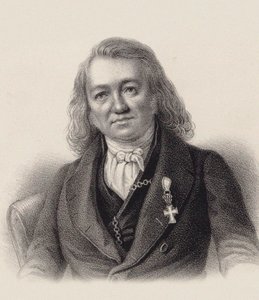 Porträtt av organisten och kompositören Friedrich Schneider 1786-1853, ca. 1840. av Unbekannt