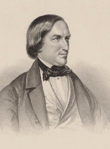 Porträtt av pianisten och kompositören Karl August Krebs 1804-1880. av Unbekannt