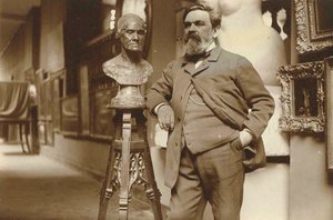 Porträtt av skulptören Alfred Boucher 1850-1934, 1910-talet. av Unbekannt