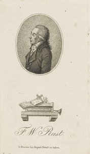 Porträtt av violinisten och kompositören Friedrich Wilhelm Rust 1739-1796, ca. 1800. av Unbekannt