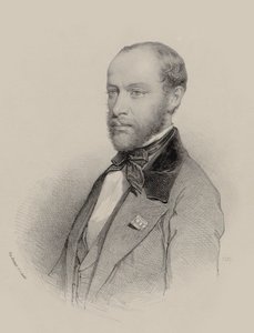 Porträtt av violinisten och kompositören Henri Vieuxtemps 1820-1881, 1857. av Unbekannt