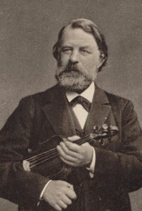 Porträtt av violinisten och kompositören Joseph Joachim 1831-1907. av Unbekannt