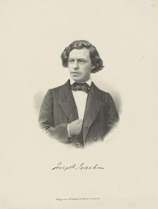 Porträtt av violinisten och kompositören Joseph Joachim 1831-1907, ca 1855. av Unbekannt
