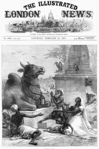 Ber till Nandi om befrielse från svält, Bengal, Indien, 1874 av Unbekannt
