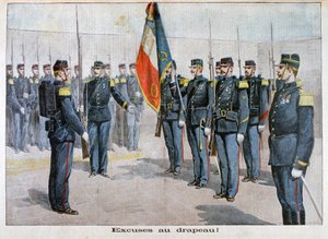 Presenterar ursäkter för flaggan, Toulon, Frankrike, 1898 av Unbekannt