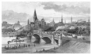 Princes Bridge, Melbourne, Victoria, Australien, 1886
