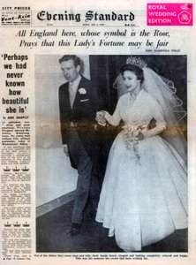 Prinsessan Margaret gifte sig med Antony Armstrong-Jones den 6 maj 1960 av Unbekannt