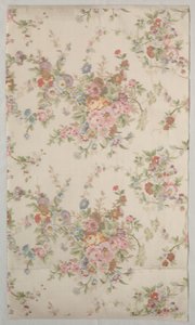 Tryckt siden med blomsterdesign, sent 1800-tal. av Unbekannt