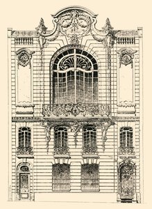 Privat hus i Paris, 1903. av Unbekannt
