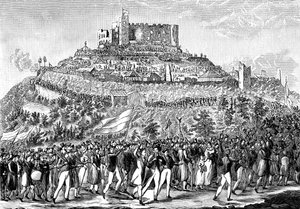 Procession till Hambach slott den 27 maj 1832. av Unbekannt