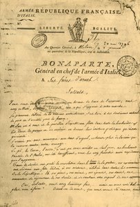 Tillkännagivande av Napoleon till sina vapenbröder, 20 maj 1796, 1921. av Unbekannt