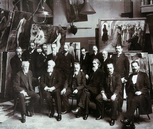 Professorer vid Ryska konstakademin, 1913 av Unbekannt