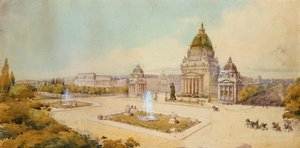 Projekt för det stora utställningscentret, Paris, 1893 av Unbekannt