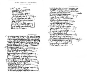 Prologer och text från manuskriptet till Corpus Christi pjäser, 1400-talet, 1840 av Unbekannt