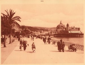 Promenade des Anglais och Jetty Palace, Nice, 1930. av Unbekannt