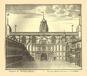 Prospekt av London Guildhall, 1886. av Unbekannt
