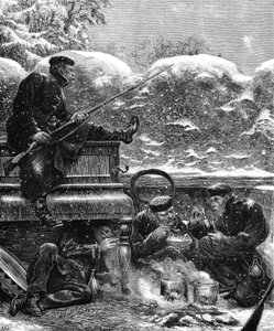 Preussiska trupper vid belägringen av Paris, fransk-preussiska kriget, december 1870 av Unbekannt