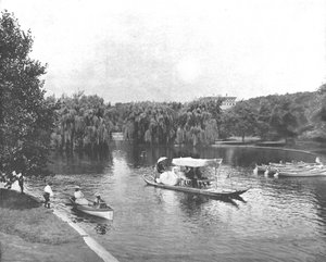 Public Garden and Lake, Boston, USA, c1900. av Unbekannt
