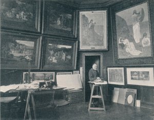 Puvis De Chavannes i hans studio, c1897 av Unbekannt