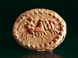 Quadriga, Kerkouane, Tunisien, 300-talet f.Kr av Unbekannt