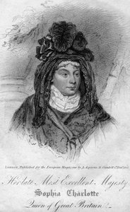 Drottning Charlotte, drottninggemål till George III av Storbritannien, 1818 av Unbekannt
