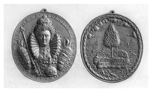 Drottning Elizabeth I-medalj, 1500-talet, 1896 av Unbekannt