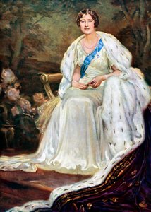 Drottning Elizabeth i kröningsdräkt, 1937 av Unbekannt