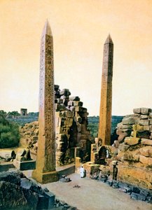Drottning Hatshepsut-obelisken, Amuntemplet, Karnak, Luxor, Egypten, 1900-talet av Unbekannt