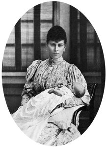 Drottning Mary med den blivande kung Edward VIII, c1894 av Unbekannt