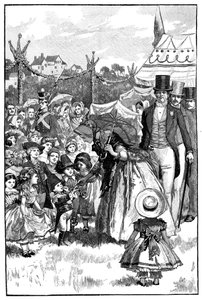 Drottning Victoria och Prins Albert vid en fest i Coburg, Tyskland, c1840-talet, 1900 av Unbekannt