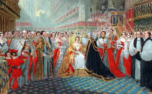 Drottning Victorias kröning, 1837 1887 av Unbekannt