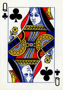 Queen of Clubs från en kortlek med Goodall & Son Ltd.-spelkort, c1940 av Unbekannt